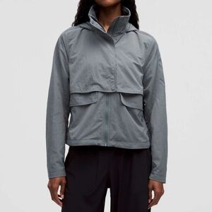 Lululemon Always Effortless Jacket Grey Oasis Size 12